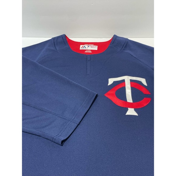 Minnesota Twins‎ Majestic 1/4 Zip Half Sleeve Size XL EUC - Picture 2 of 7